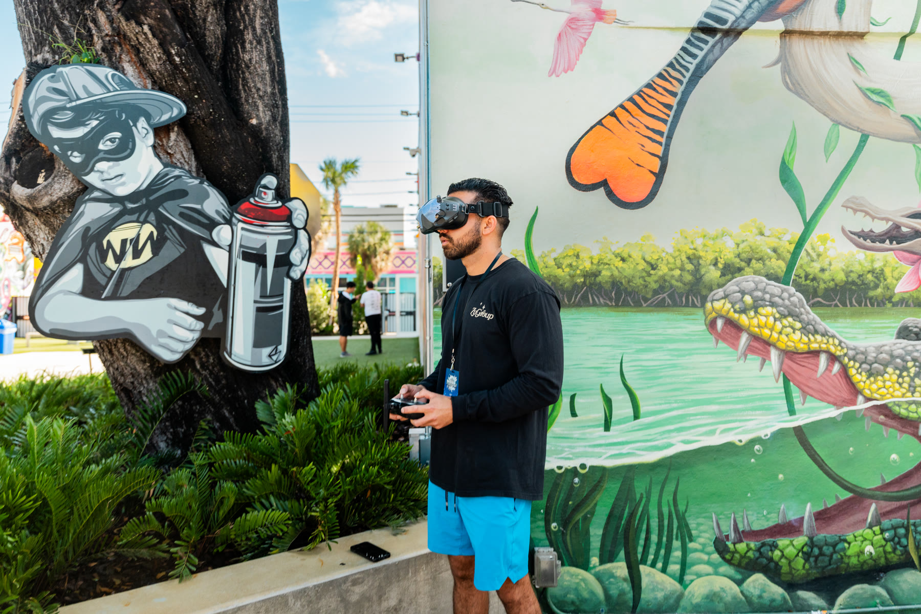 Zu Group operating an FPV drone in Miami