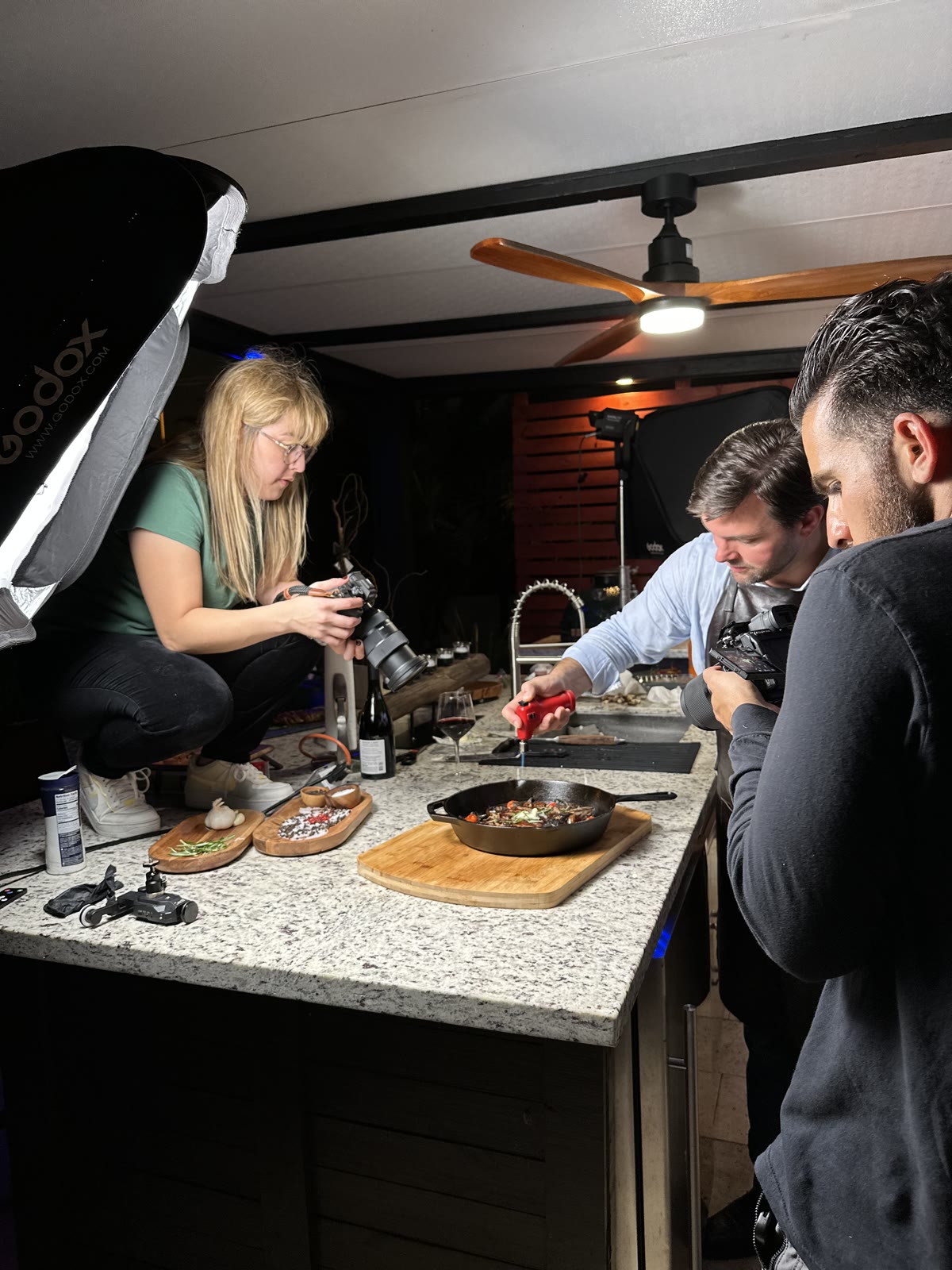 Zu Group production team filming a culinary project