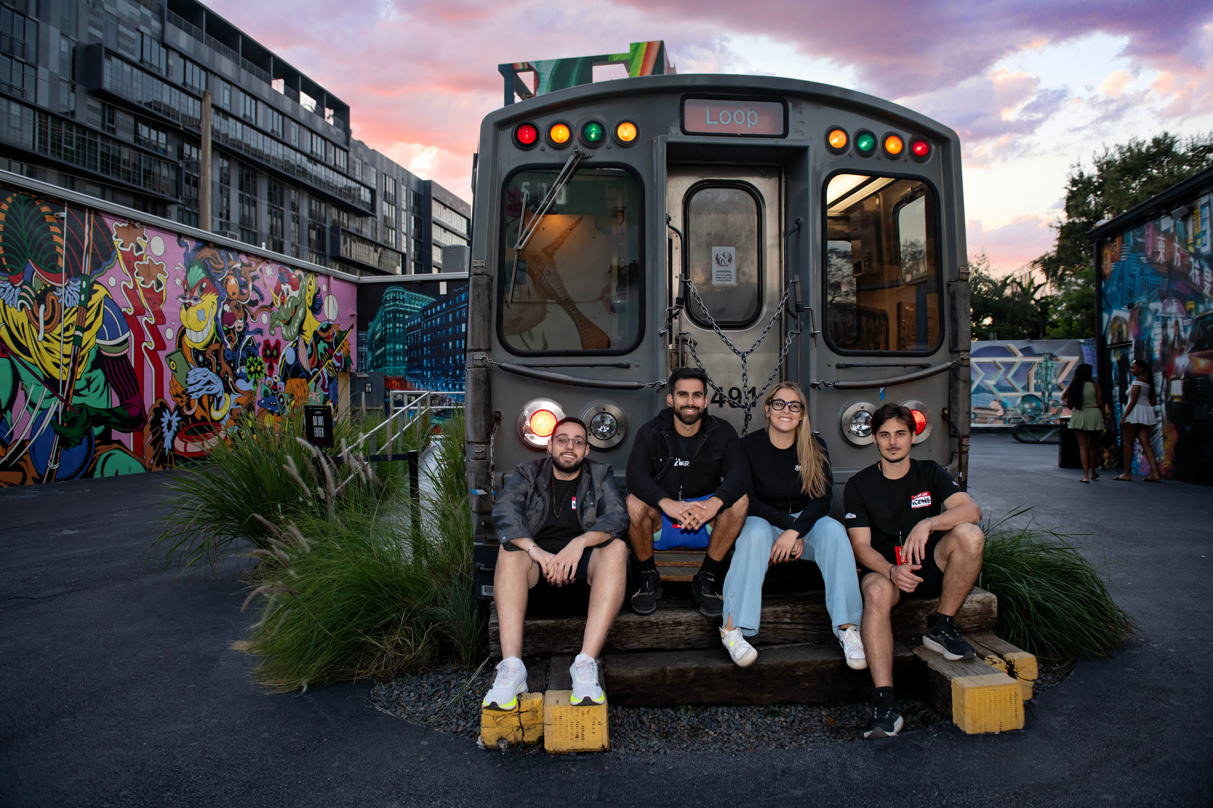 The four-person Zu Group team together in Miami
