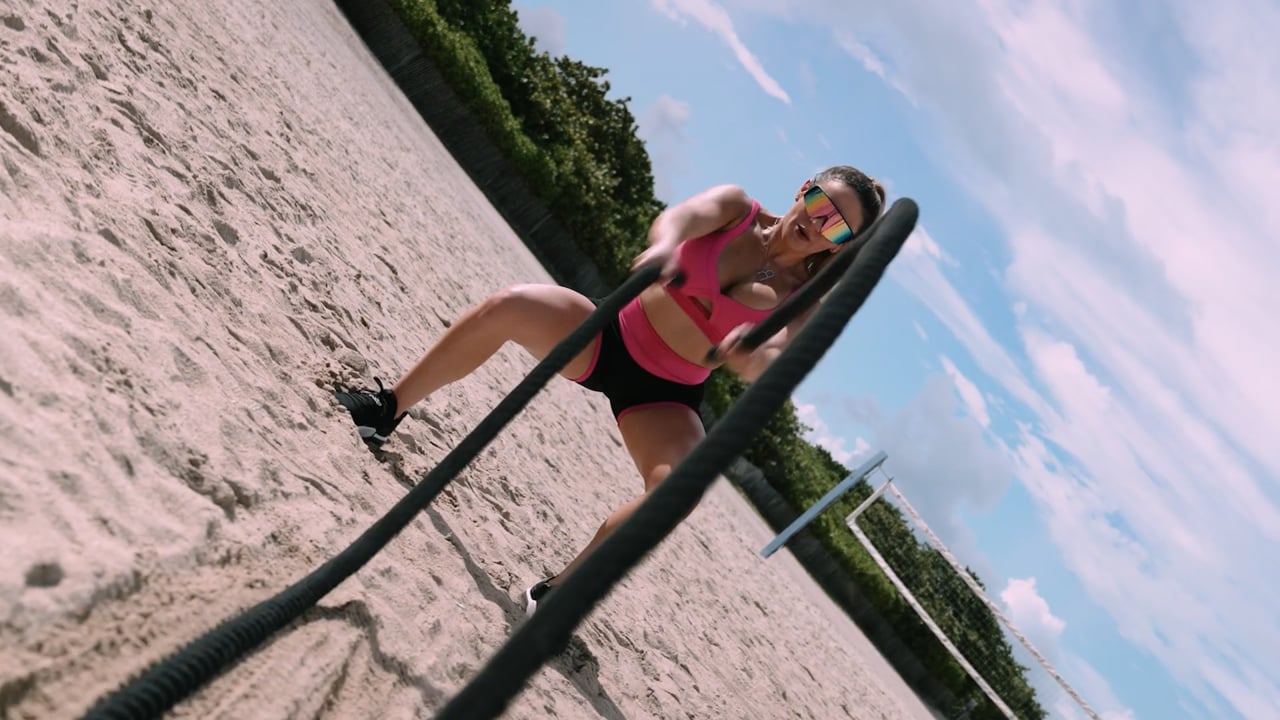 Athlete training in the fitness brand film