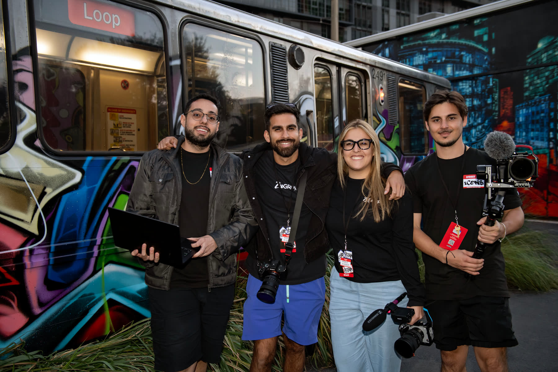 The Zu Group team on location at Wynwood Walls in Miami